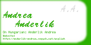 andrea anderlik business card